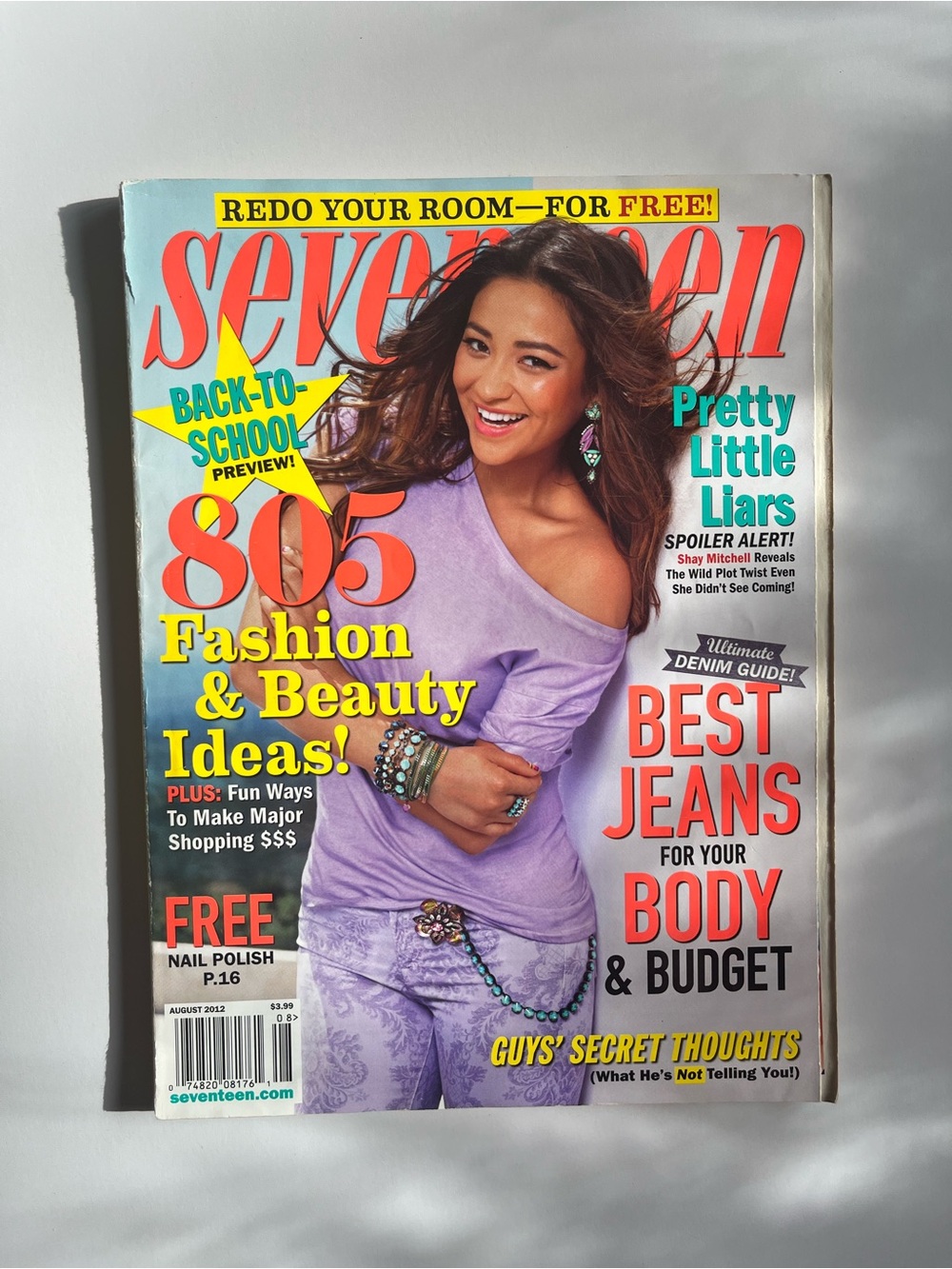 Seventeen Magazine August 2012, Featuring Shay Mitchell